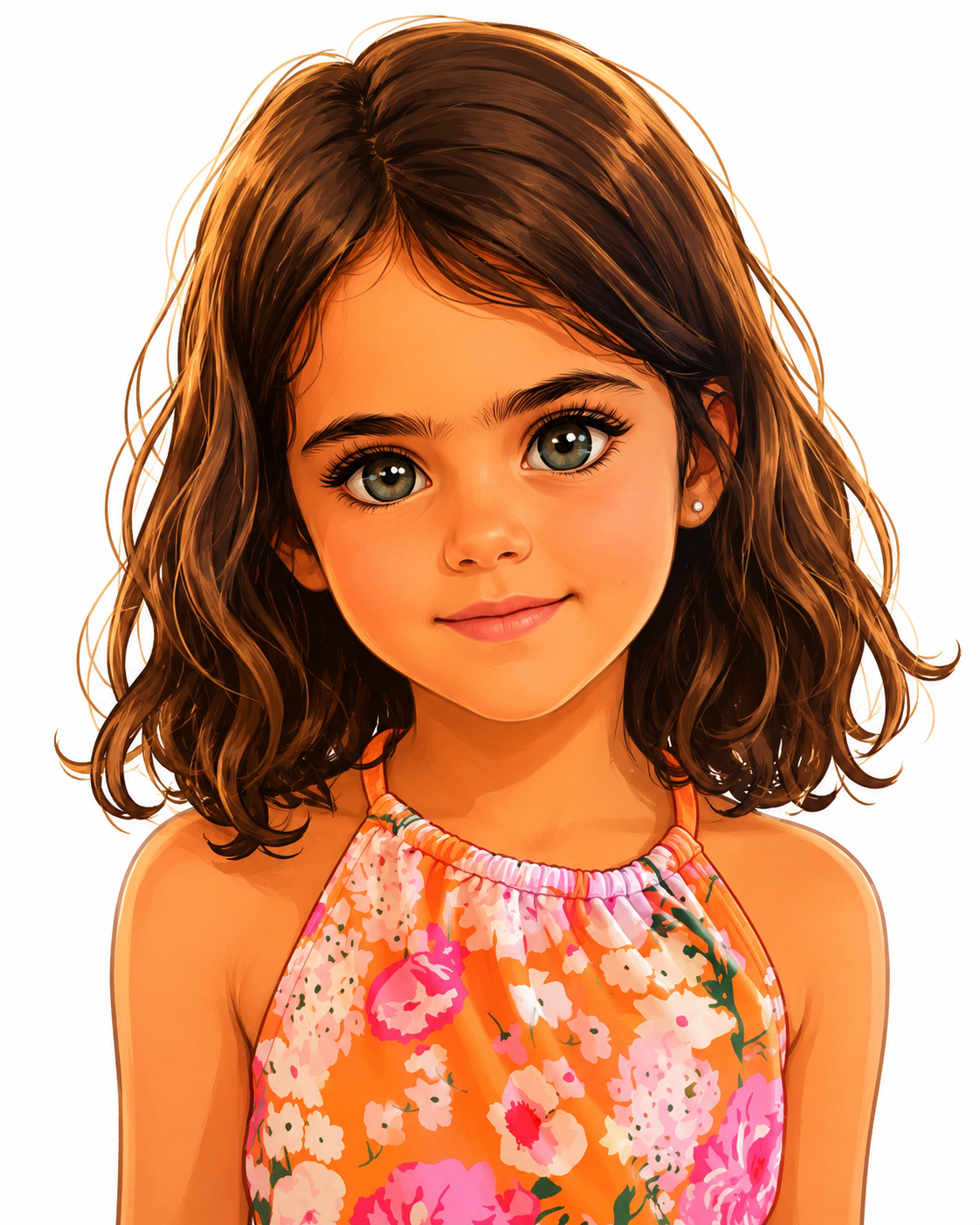 A colorful illustrated portrait of Emma